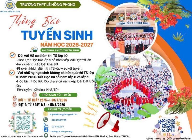 THÔNG BÁO TUYỂN SINH LỚP 10 – NĂM HỌC 2026 – 2027